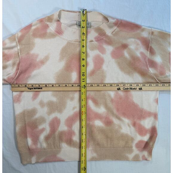 Saturday Sunday by Anthropologie Crewneck Sweater Pink Tan Size MEDIUM - Picture 8 of 11